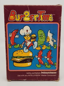 Intellivision Boxed Video Game Cartridge - Burgertime - Complete & Working - Picture 1 of 3