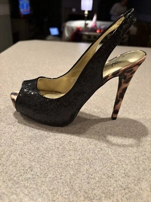 Worthington Womans Peep Toe Slingback Glitter Heels/Size 6.5/Brand New/Gorgeous! - Image 1 of 4