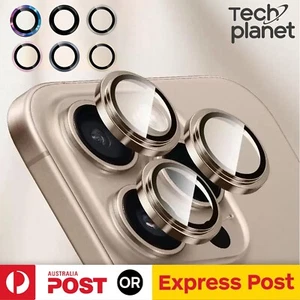 MAXSHIELD For iPhone 16 Pro Max 15 14 13 12 11 Metal Ring Camera Lens Protector - Picture 1 of 21