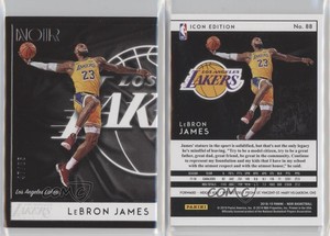 2018-19 Panini Noir Icon Edition /85 LeBron James #88