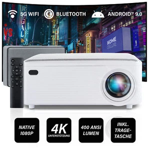 Beamer 9500 Lumen WIFI Full HD 4k Heimkino Projektor 1080p Android Bluetooth - Photo 1/7
