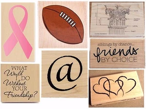 STAMPABILITIES Wood Block Rubber Stamps - CHOOSE ONE! - Picture 1 of 8