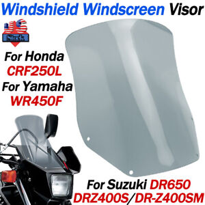 For Suzuki DR650 DRZ400S/SM Windshield Visor Windscreen Deflector Honda CRF250L