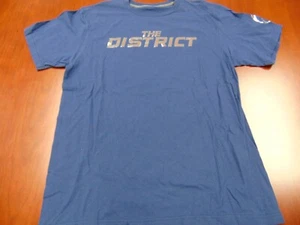 NEW NBA WASHINGTON WIZARDS ALTERNATE METALIC THE DISTRICT BLUE T-SHIRT SIZE L - Picture 1 of 4