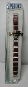NOS Antique SPEIDEL Lizard Red 10k White Gold GF Watch Band 12.5 mm Ends 840 - Picture 1 of 6