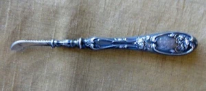 Antique Sterling Silver Cuticle Manicure Trimmer Knife Ornate Victorian Handle   - Picture 1 of 8