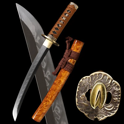 20"" Tanto Katana Espada Arcilla Templada L6 Acero Real Hamon Navaja Afilada Full Tang Foto 1 de 4