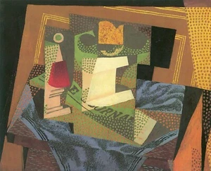 Fruttiera su tovaglia di Juan Gris Giclée stampa fine art repro su tela - Foto 1 di 1