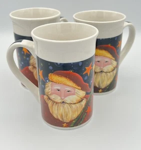 Royal Norfolk Weihnachten Kaffeetassen Sterne Schneeflocken Weihnachtsmann 3er Set Tassen - Bild 1 von 8