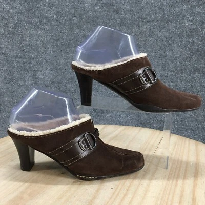 Sandálias Aerosoles Femininas 7,5 M Cinch Of Salt Slip On Forradas Mules Camurça Marrom - Imagem 1 de 4