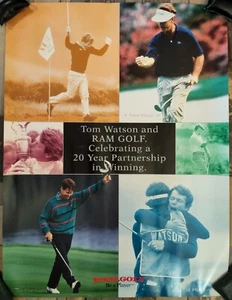 RARE Tom Watson RAM GOLF 20 Year Winning Partnership Promo Ad Poster - Picture 1 of 5