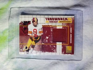 2003 Donruss Elite Sonny Jurgensen Throwback Threads SP 1/1 Jersey Card NM+