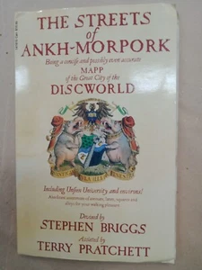The Streets of Ankh-Morpork Map of Discworld Great City Terry Pratchett with Key - Picture 1 of 5