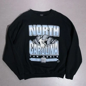 VTG 1995 North Carolina Tar Heels Crew Neck Sweatshirt Black 3XL (Fits XL) - Picture 1 of 5