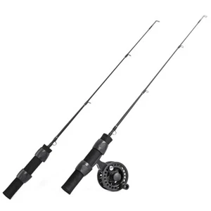 Ice Fishing Rod and Reel Combo 1+1B Ice Fishing Reel 51cm Fiberglass Fish Pole - Picture 1 of 19