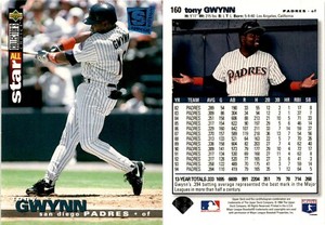 1995 UD Collector's Choice Blue TONY GWYNN Baseball Card 160 San Diego Padres