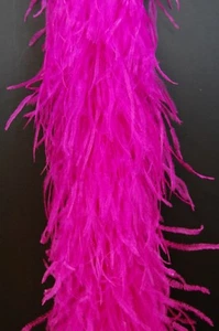 4-lagige STRAUSSENFEDER BOA - FUCHSIA 2 Yards; Kostüme/Handwerk/Braut/Borte 72" - Bild 1 von 1