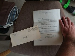 VNTG 1945 Letter SIGNED James Forrestal Secretary Navy Military WWII Paper Ephem - Picture 1 of 4