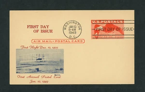 2x 1949 FDC USA Scott # UXC1 Rare Boyd Cachet VF Air Mail Postal Card airplanes - Picture 1 of 2