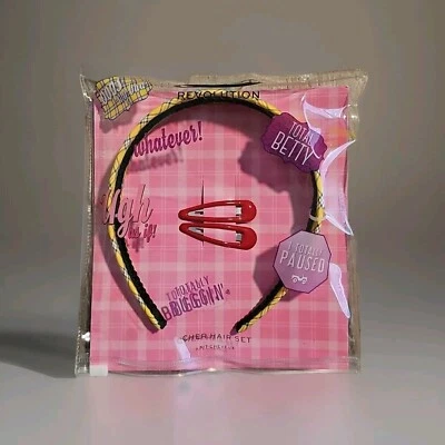New 3 Piece Clueless Headband & Clips Cher Hair Set Revolution Makeup 90s Kit 💇 - Image 1 of 3