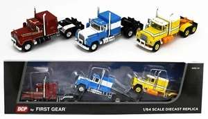 DCP 1:64 *MACK R MODEL* Semi Truck with Flattop Sleeper 3pc TRIO-SET #2 *NIB* - Picture 1 of 6
