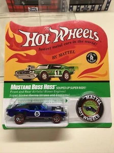 HOT WHEELS RLC #2244 MUSTANG BOSS HOSS BLUE OVER CHROME NEW VERY NICE!! (60) - Picture 1 of 10