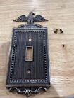 Vintage NL CO Brass Eagle Light Switch Cover Plate