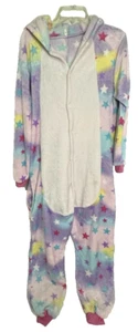 Pijama Unicornio 1 Pieza Talla M Difuso Con Capucha Abotonada Suave Pastel Disfraz Místico - Imagen 1 de 5