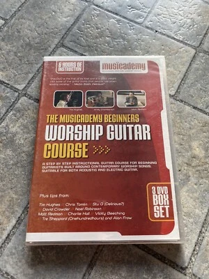 WORSHIP GUITAR COURSE MUSIC ACADEMY BEGINNERS DVD NEW 6 HOURS 3 DVD BOX SET - Image 1 of 4