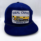 Vintage OTTO Ideal Crane Milwaukee Madison Blue Corduroy Strapback Hat