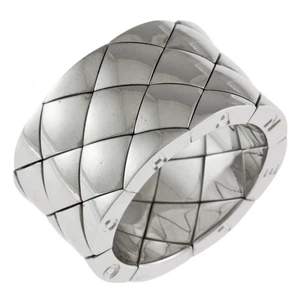 CHANEL Ring US 6 3/8 EU53 K18 white gold Coco Lash Large used - Picture 1 of 6