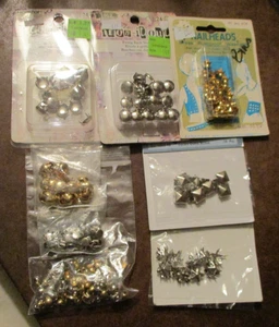 prong back STUDS decorate Clothes silver Gold color round stars Vintage Rivets - Picture 1 of 8