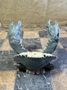 Weinflaschenhalter männlich blau Krabbe Hartharz Ozean Strand Haus Motiv - Bild 1 von 8