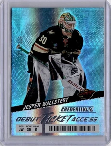 Jesper Wallstedt Debut Ticket Access /999 #131 2024-25 Upper Deck Credentials - Picture 1 of 2