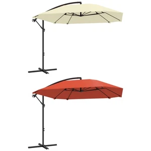 Outsunny Ombrellone a Sbalzo con Copertura Regolabile e Base a Croce - Foto 1 di 21
