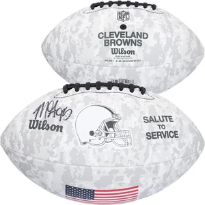 Myles Garrett Cleveland Browns Signed 2024 Salute To Service Wilson Football - Picture 1 of 3