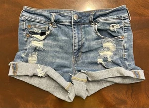 American Eagle Shortie Shorts 10 Used-Look Bündchen Säume - Bild 1 von 10