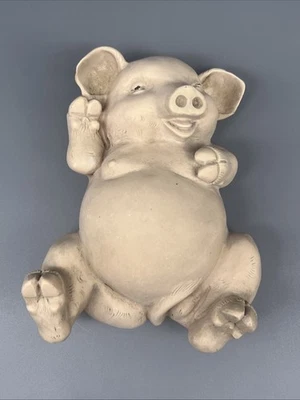 Dormir Perezoso Vientre Grande Cerdo Porky Animal Estatua Decoración Jardín Decoración De Colección  Foto 1 de 4