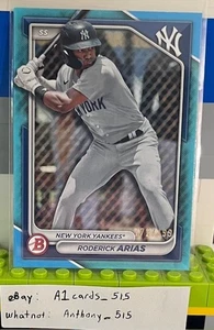 Roderick Arias - 2024 Bowman Paper #BP-100 - Light Blue Refractor 172/499 - Bild 1 von 3