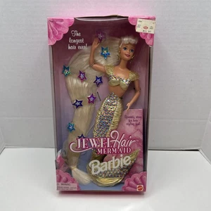 Muñeca Barbie Jewel Hair Mermaid Cabello 1995 Mattel RARA Cabello Más Largo Nunca Nueva en Caja 14586 - Imagen 1 de 13