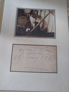 Pianist- MARGUERITE LONG eigenhändig signiert 18.februar 1936 - Bild 1 von 1