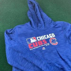 Chicago Cubs MLB Majestic Blue Hoodie Pullover Langarm Erwachsene XL Baseball - Bild 1 von 8