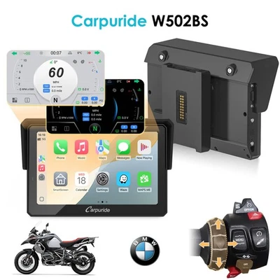 Carpuride W702BS Carplay AndroidAuto Stereo Transmission Controller For BMW Moto - Image 1 of 4