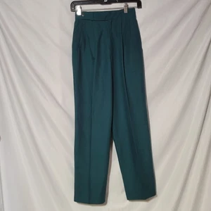 Vintage Size 4P - FUNDAMENTAL THINGS Dark Teal Pleated Front Straight Pants - Picture 1 of 8