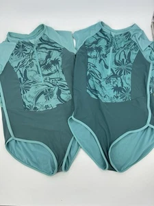 Athleta Mädchen Paket XXL (16) Kurzarm Rash Guard Schwimmen Einteiler Daybreak Blau - Bild 1 von 10
