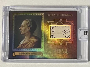 Montesquieu 2024 Eternal #/D 32/99 Cut Handwritten Letter/Document Relic Card - Bild 1 von 4