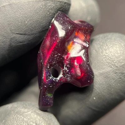 Opala etíope natural 6,70 cts pedra preciosa opala bruta polida 2 mm broca opala crua - Imagem 1 de 4