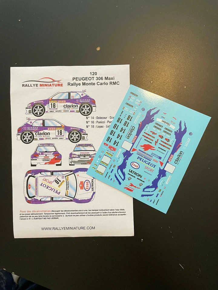 DECALS 1/43 PEUGEOT 306 DELECOUR RALLYE MONTE CARLO 1998 WRC RALLY MONTECARLO - Photo 1/1