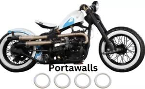 Portawall Motorcycle Front WIDE 2X 16''-Back WIDE 2X 15'' White wall tyre trims - Picture 1 of 5