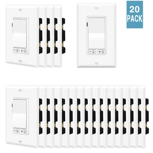 20PCS 3Way Dimmer Switch for 150W LED/CFL,600W Halogen/Incandescent,White, ETL - Picture 1 of 10